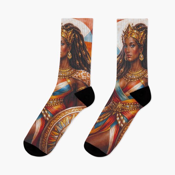 Item preview, A painting of African warrior Queen Ahosi  designed and sold by GalleryKauffeld.