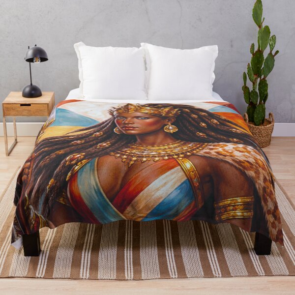Item preview, A painting of African warrior Queen Ahosi designed and sold by GalleryKauffeld.
