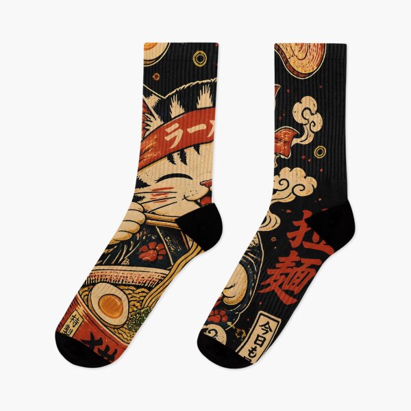 Item preview, Lucky Cat Ramen Japanese Ukiyoe Vintage Kawaii Cat Anime designed and sold by GrinGalore.