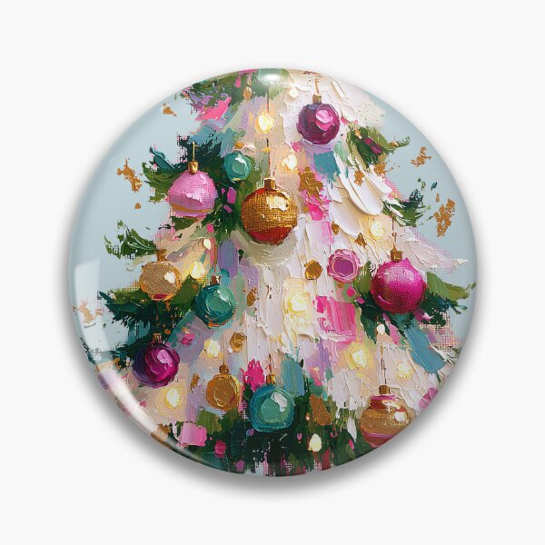 Item preview, Colorful Impasto Christmas Tree Holiday Art designed and sold by colorful-white.