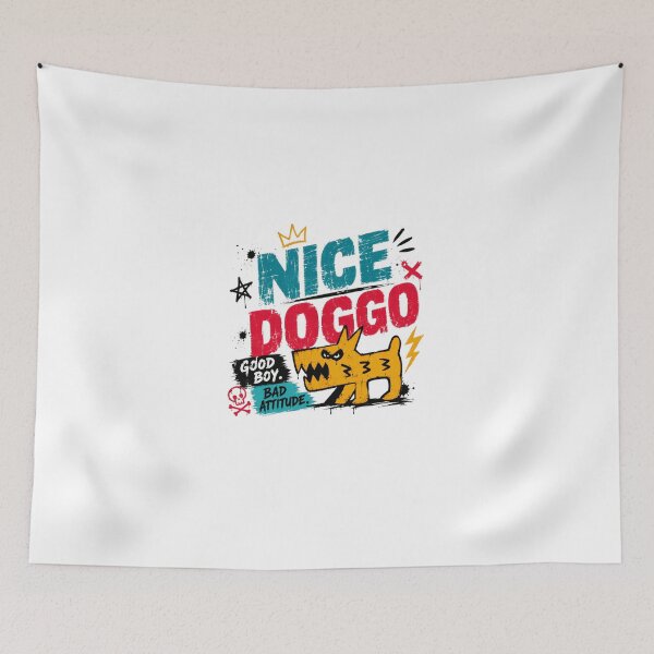 Item preview, Nice Doggo Good Boy Bad Attitude Dog Lover Pet Owner designed and sold by Star3NowForMe.
