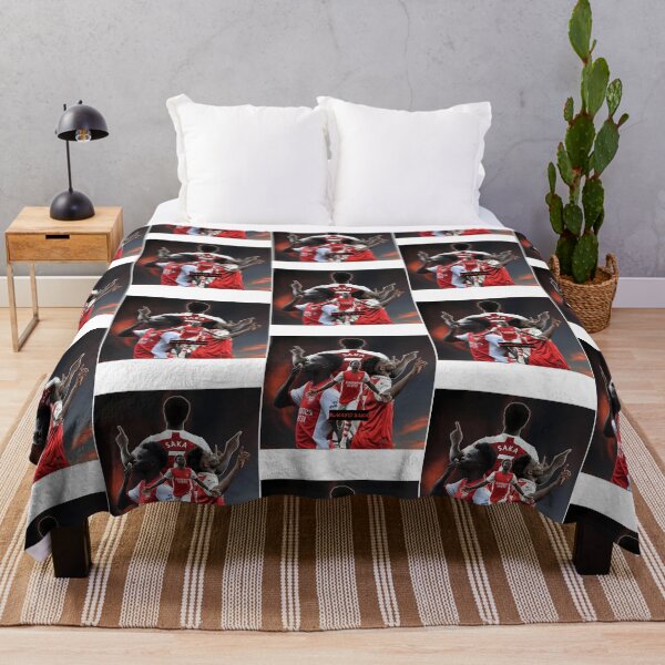 Item preview, Bukayo Saka Art Throw Pillows designed and sold by AmberTimePL.