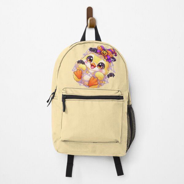 Item preview, Kawaii Cobweb Duckling Sticker Art – Cute Chibi Halloween Illustration designed and sold by MagicMakerPh.