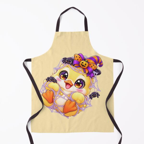 Item preview, Kawaii Cobweb Duckling Sticker Art – Cute Chibi Halloween Illustration designed and sold by MagicMakerPh.