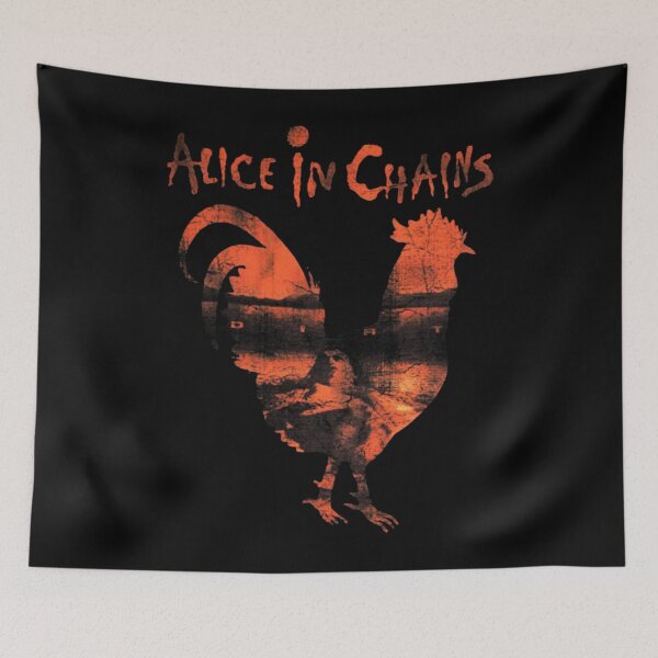 Item preview, rooster alice in chains logo T-Shirt designed and sold by ScratchyVibes.