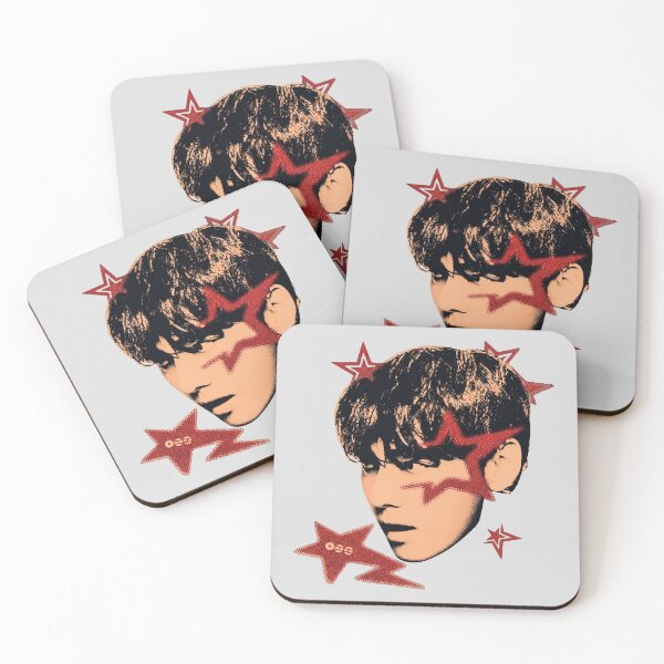 Item preview, V Kim Taehyung BTS  Style Red Stars designed and sold by FreddieMorgans.