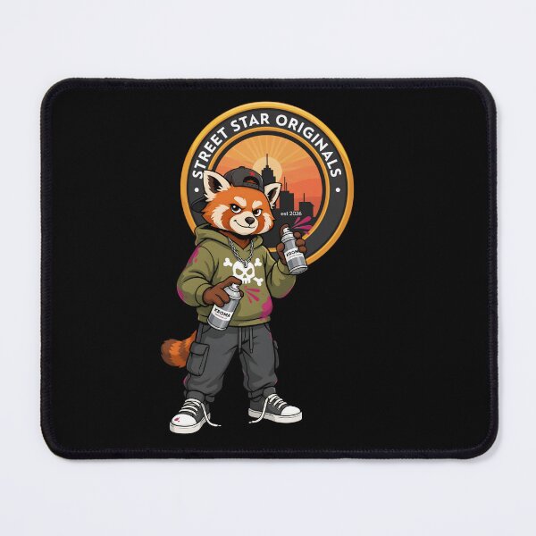 Item preview, Street Stars Red Panda Graffiti Artist Cartoon designed and sold by Museum Of Non-Existing Art.