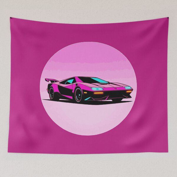 Item preview, Neon Supercar — Synthwave Ride designed and sold by KungPowUnicorn.
