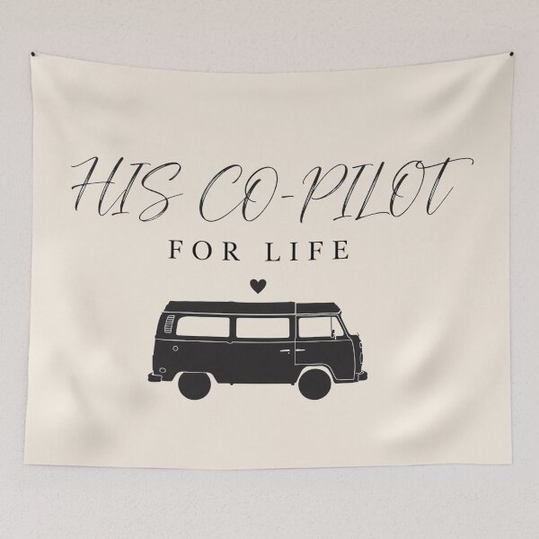 Item preview, His Co-Pilot for Life Matching Couples Van Life designed and sold by Yellowriversss.