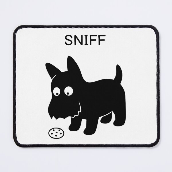 Item preview, Sniff Funny Black Dog Cute Relatable Puppy Curiosity Graphic designed and sold by FuegoandNox.