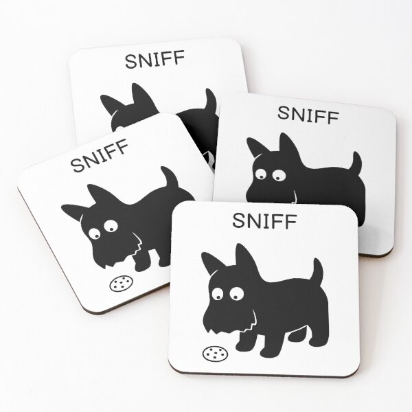 Item preview, Sniff Funny Black Dog Cute Relatable Puppy Curiosity Graphic designed and sold by FuegoandNox.