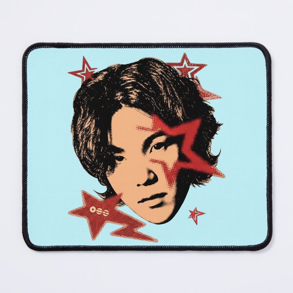 Item preview, Suga BTS Red Star Graphic Portrait designed and sold by FreddieMorgans.