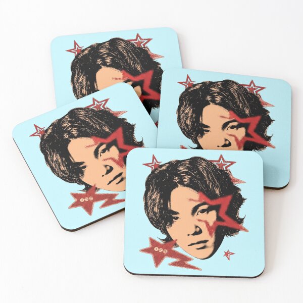 Item preview, Suga BTS Red Star Graphic Portrait designed and sold by FreddieMorgans.