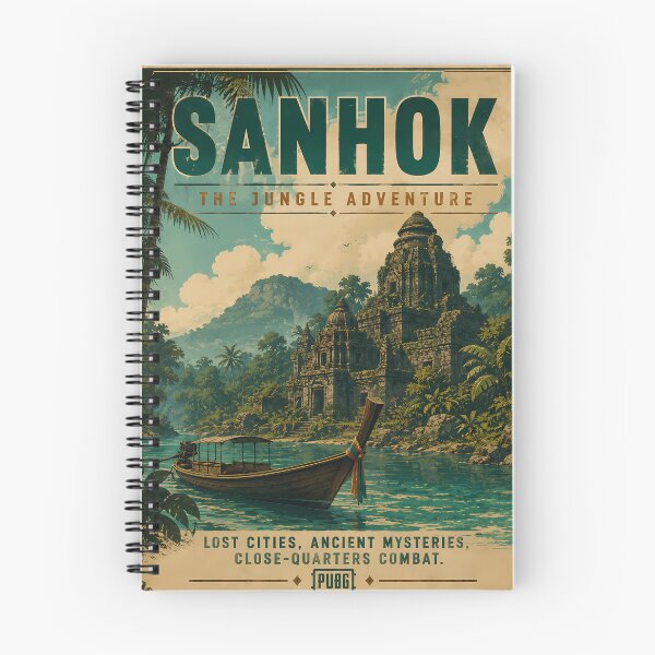 Item preview, Sanhok Retro Travel Poster designed and sold by Fictional Ink Society.