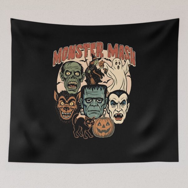 Item preview, Retro Monster Mash Halloween Vintage Horror Classic Monsters Graphic Shirt designed and sold by VelourEmber.