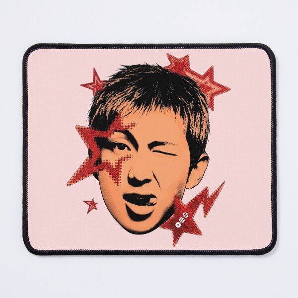 Item preview, Joonie Kim-Nam-Joon BTS Red Stars Graphic Pop Art designed and sold by FreddieMorgans.