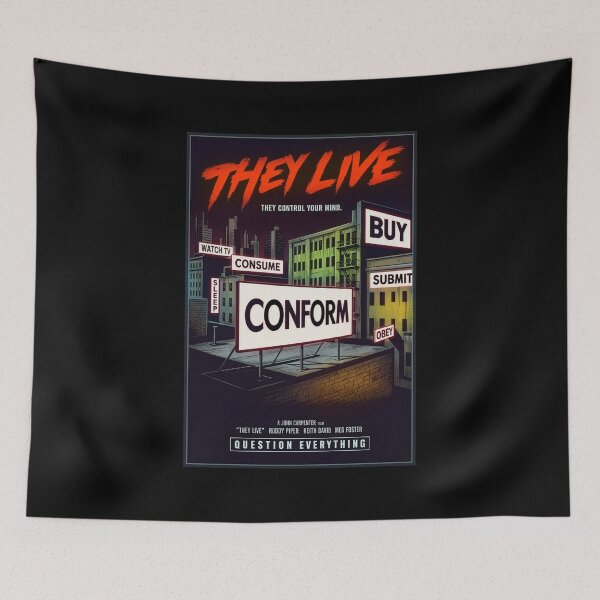 Item preview, They Live Movie Poster designed and sold by ArtFactoryAI.