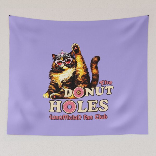 Item preview, The Donut Holes Cat Fan Club Cute Halloween Retro Funny Graphic Shirt designed and sold by VelourEmber.