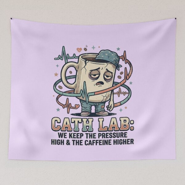 Item preview, Cath Lab Pressure High Caffeine Higher - Tired Coffee Mug Cardiac Nurse designed and sold by LUKOWEAR.