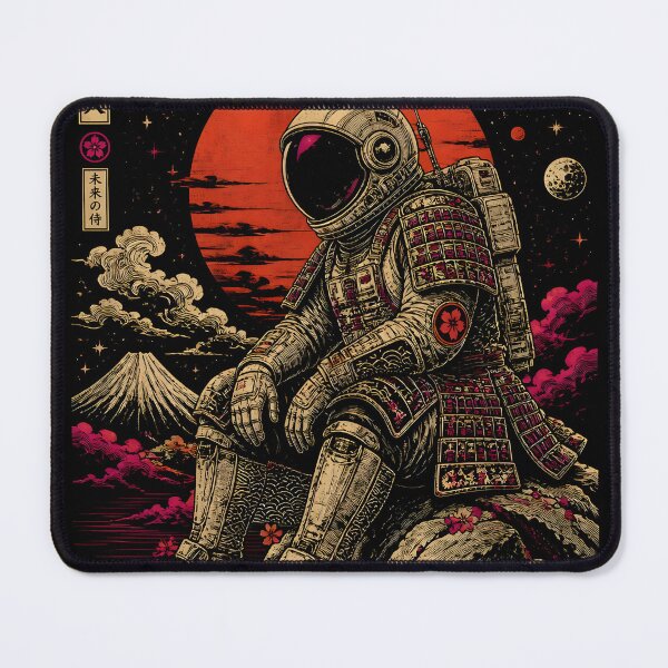 Item preview, Japanese Astronaut Samurai Space Vintage Ukiyoe Sci Fi Intergalactic Art designed and sold by GrinGalore.