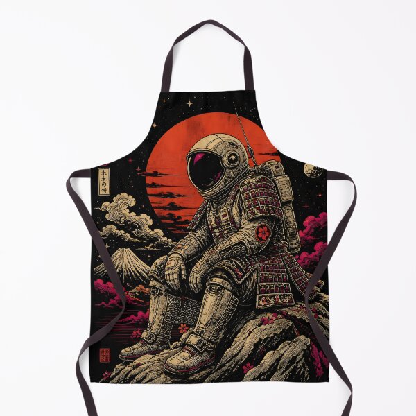Item preview, Japanese Astronaut Samurai Space Vintage Ukiyoe Sci Fi Intergalactic Art designed and sold by GrinGalore.