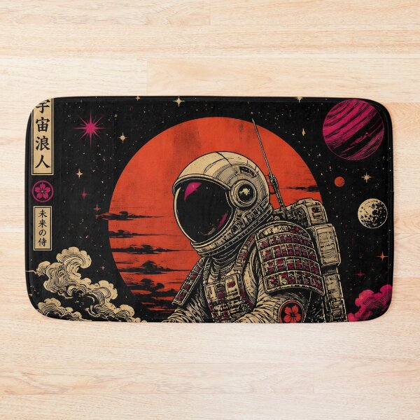 Item preview, Japanese Astronaut Samurai Space Vintage Ukiyoe Sci Fi Intergalactic Art designed and sold by GrinGalore.