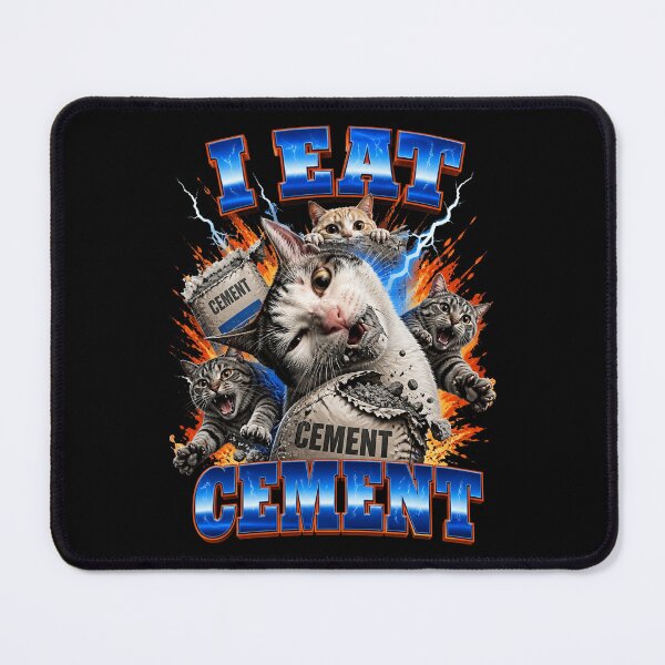 Item preview, I Eat Cement Funny Cat Meme Classic Aesthetic designed and sold by Clayborn1Carrie.