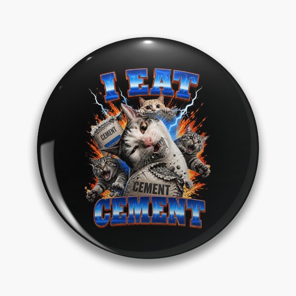 Item preview, I Eat Cement Funny Cat Meme Classic Aesthetic designed and sold by Clayborn1Carrie.