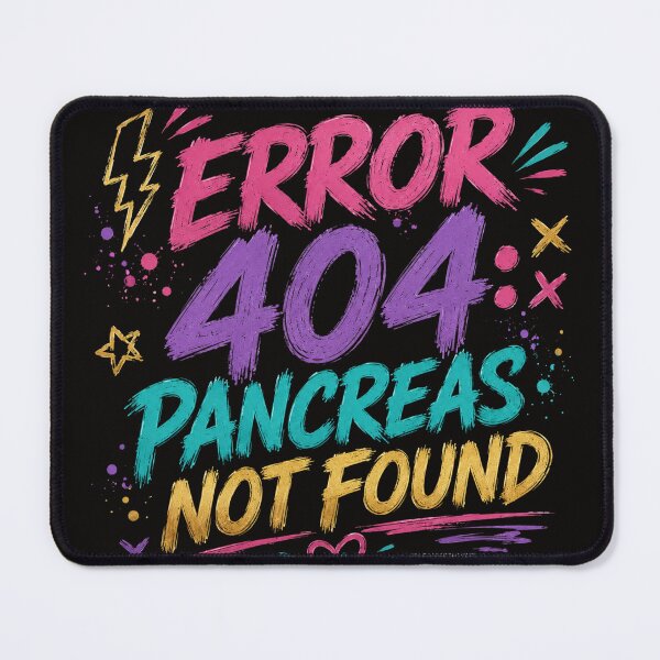 Item preview, Type 1 Diabetes - Error 404: Pancreas not found designed and sold by Funny Diabetes.