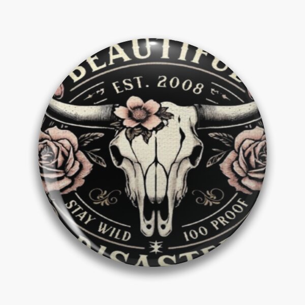 Item preview, BEAUTIFUL DISASTER Cow Skull Western Floral. designed and sold by BaddieNz.