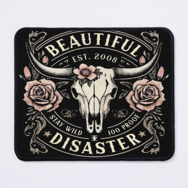 Item preview, BEAUTIFUL DISASTER Cow Skull Western Floral. designed and sold by BaddieNz.