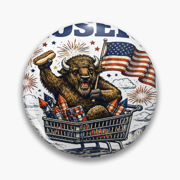 Item preview, Get In Loser Were Celebrating 250 Years T-Shirt Design - Patriotic American Bison Fireworks Graphic designed and sold by Rabu10.