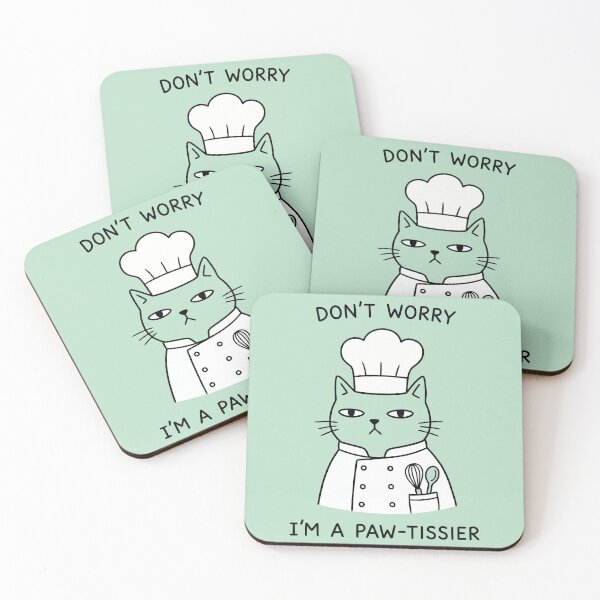 Item preview, Dont Worry Im A Paw-Tissier Funny Chef Cat designed and sold by Amir Faysal.