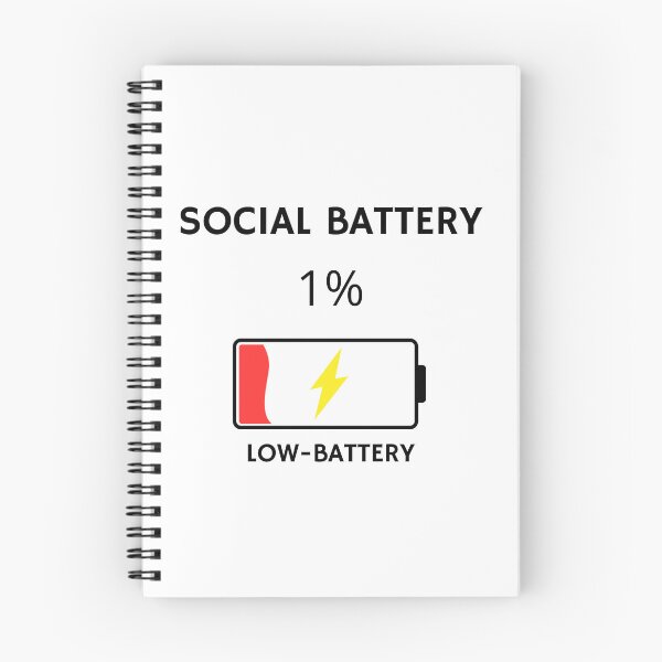 Item preview, Social Battery 1% Low Battery Minimalist Quote designed and sold by ReGenDx.
