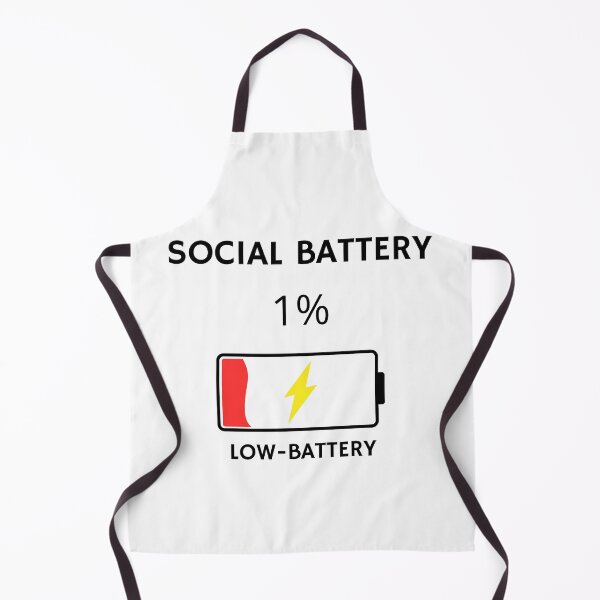 Item preview, Social Battery 1% Low Battery Minimalist Quote designed and sold by ReGenDx.