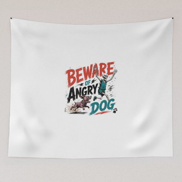 Item preview, Beware Of Angry Dog Halloween Warning Dog Owner designed and sold by Star3NowForMe.