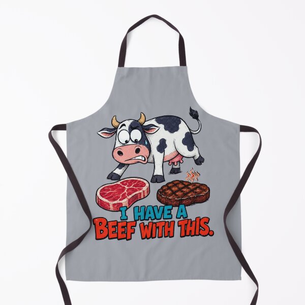 Item preview, I Have a Beef With This – Funny Cow and Steak designed and sold by Aimetoi.