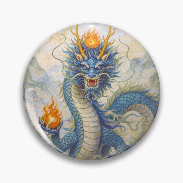 Item preview, Blue Dragon – Guardian of the Skies Painting designed and sold by GalleryKauffeld.