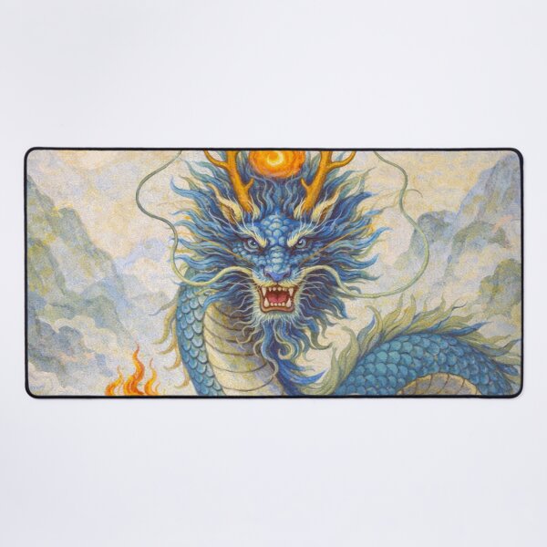 Item preview, Blue Dragon – Guardian of the Skies Painting designed and sold by GalleryKauffeld.