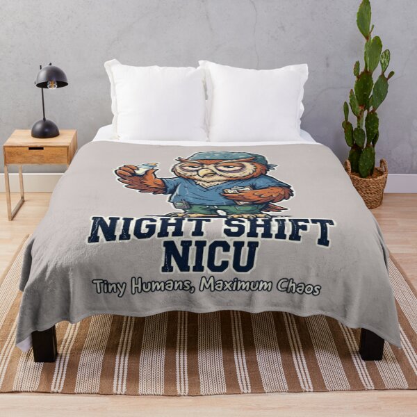 Item preview, Night Shift NICU Nurse Owl - Tiny Humans Maximum Chaos designed and sold by LUKOWEAR.