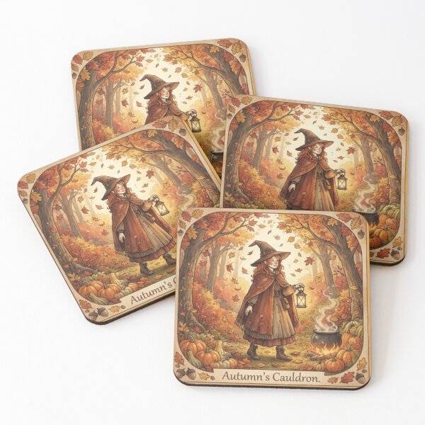 Item preview, La bruja del caldero de otoño designed and sold by Wicca and mythical creatures .