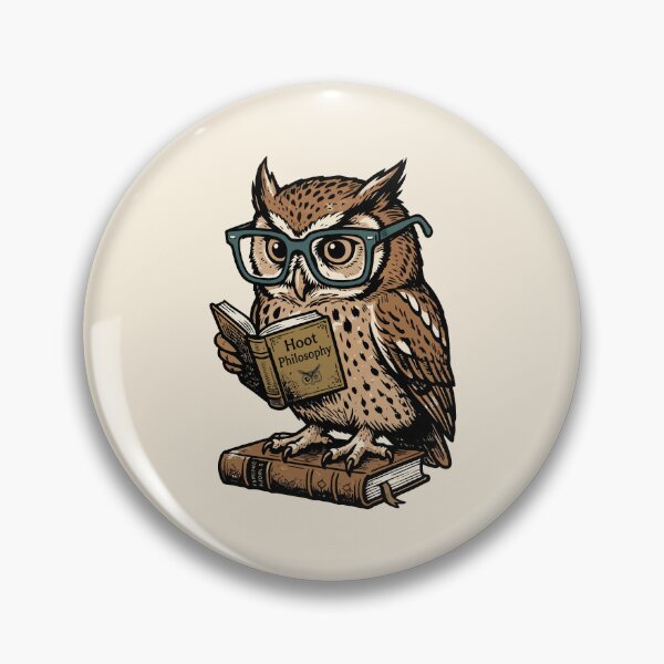 Item preview, Hoot Philosophy Wise Owl Reading Book In Glasses designed and sold by Amir Faysal.