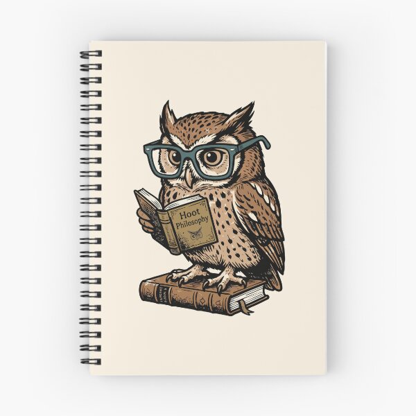 Item preview, Hoot Philosophy Wise Owl Reading Book In Glasses designed and sold by Amir Faysal.