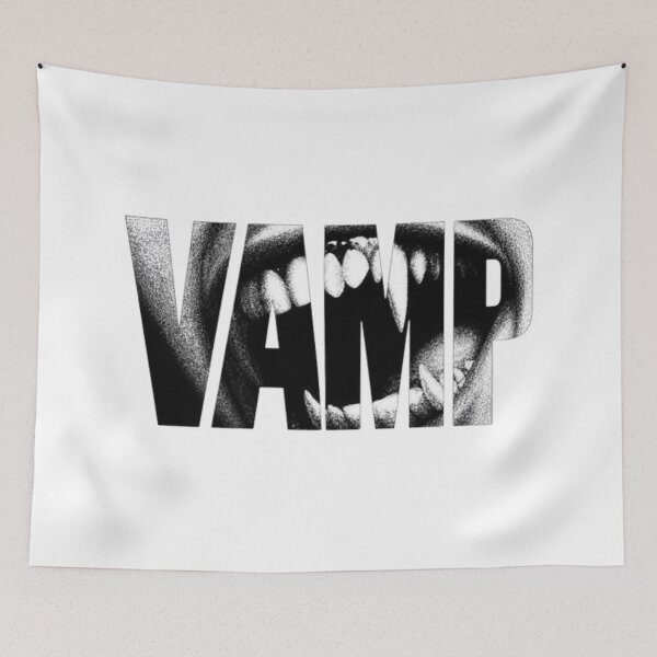 Item preview, VAMP Vampire Teeth Gothic Typograph Art designed and sold by BaddieNz.