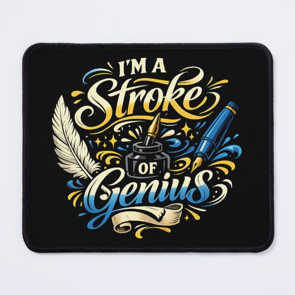 Item preview, I'm a Stroke of Genius – Creative Writer Calligraphy designed and sold by SidTastic .