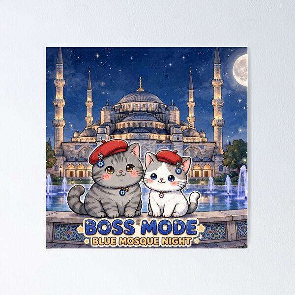 Item preview, Boss Mode Blue Mosque Night Istanbul Cats Junior 7kg Freda 2kg designed and sold by MAISON SYLVIE.