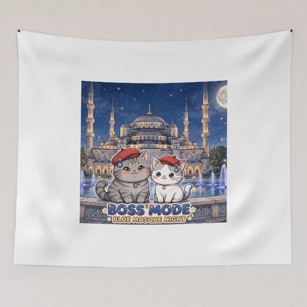 Item preview, Boss Mode Blue Mosque Night Istanbul Cats Junior 7kg Freda 2kg designed and sold by MAISON SYLVIE.