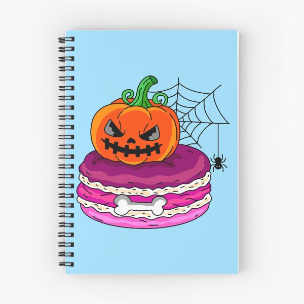 Item preview, Festive Halloween Bakery Macaroon decorated with Stitched Face Pumpkin Bone and Hanging Spider Graphic designed and sold by RS4you.