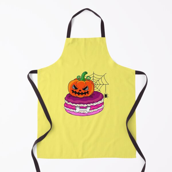 Item preview, Festive Halloween Bakery Macaroon decorated with Stitched Face Pumpkin Bone and Hanging Spider Graphic designed and sold by RS4you.