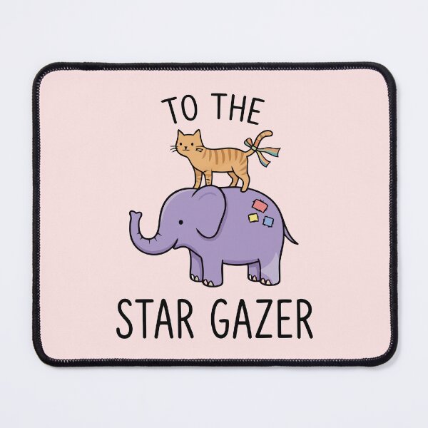 Item preview, To The Star Gazer Cute Cat Riding Purple Elephant designed and sold by Amir Faysal.